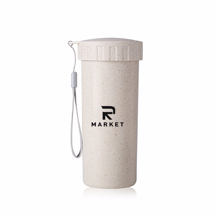 Food-Grade Reusable Tumbler made of natural wheat straw fiber+food grade PP