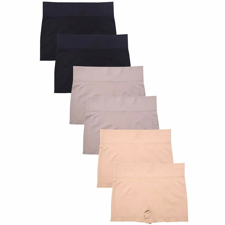 Women's Seamless Boyshort Panties - 3 Colors High Waist 12 Pack