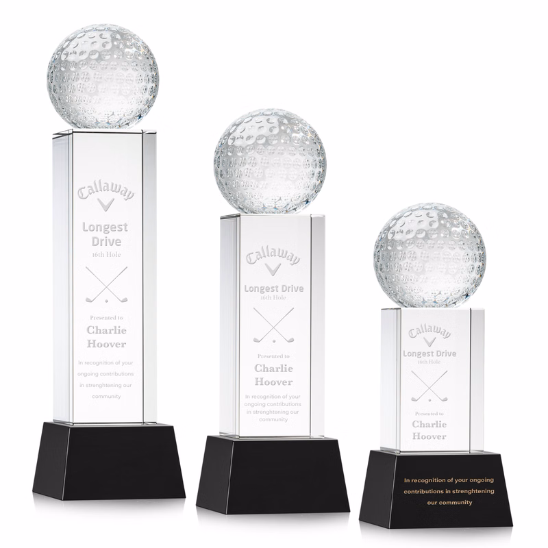 Golf Ball Award on Belcroft Base - Black