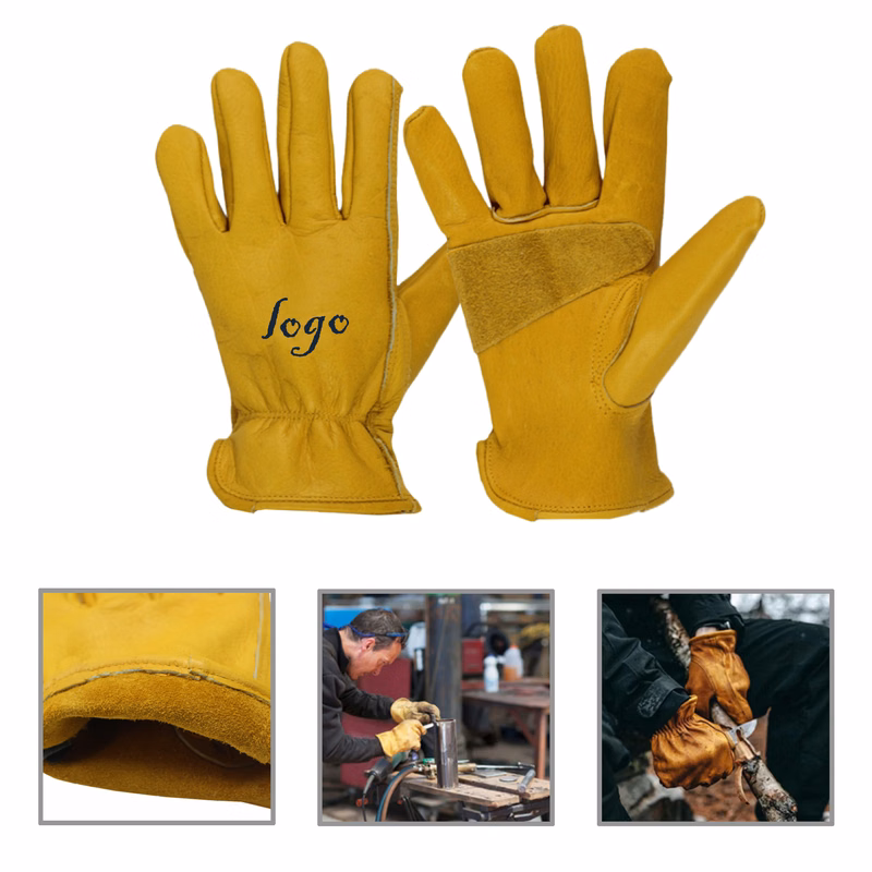 MOQ20 Premium BC Grade Cowhide Leather Work Gloves