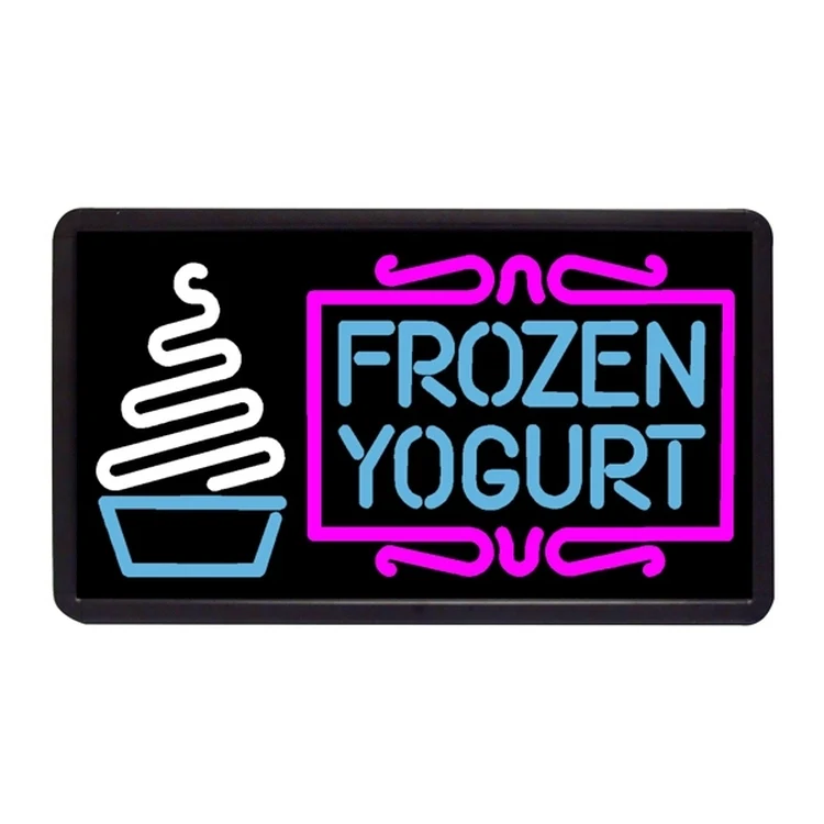 Frozen Yogurt 13" x 24" Simulated Neon Sign 1