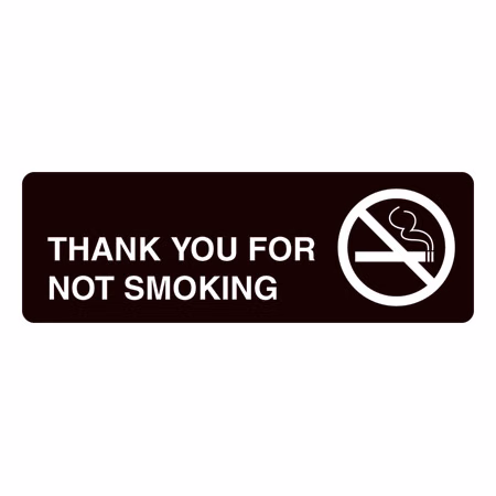 Thank You for Not Smoking Sign