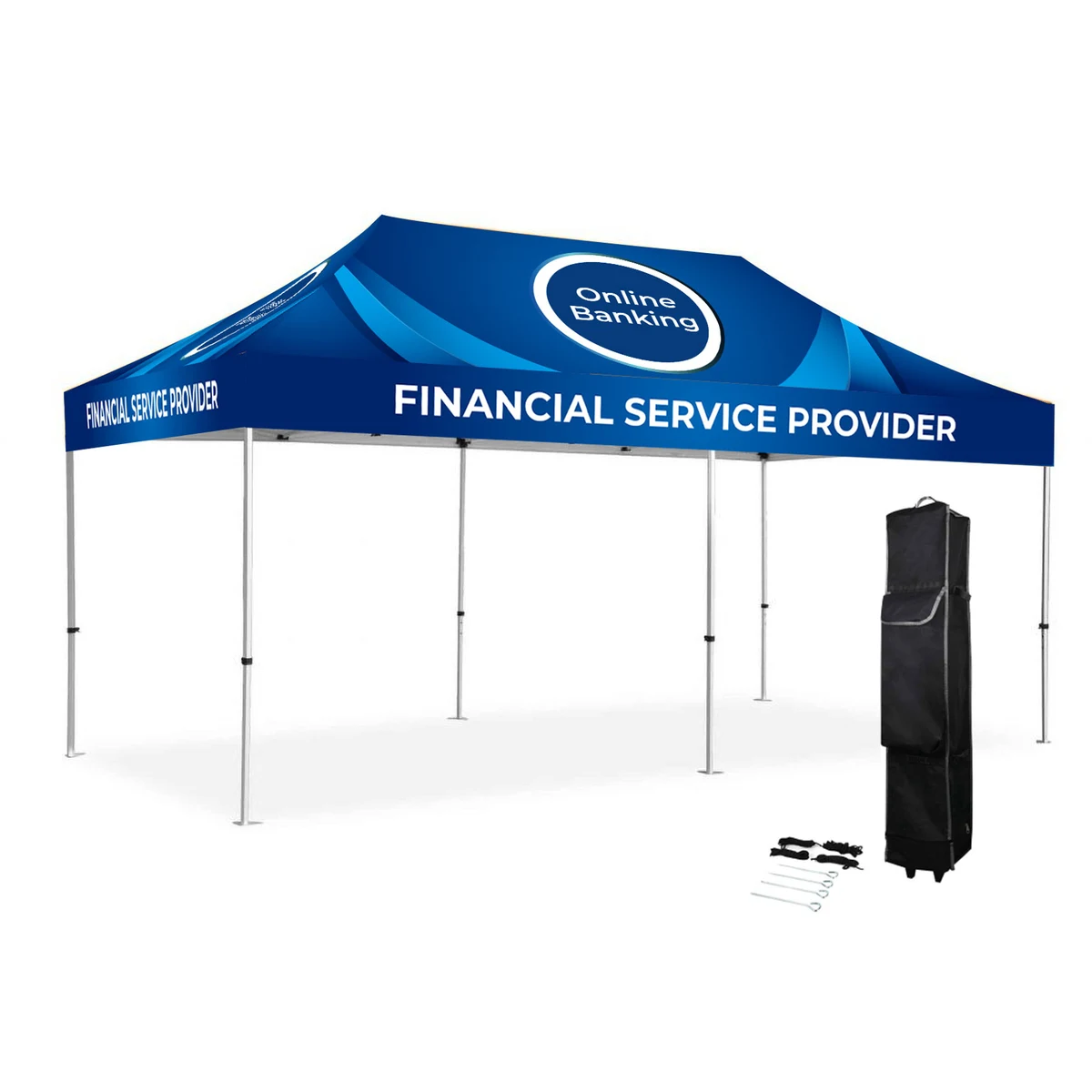 10' x 20' Premium Hex Aluminum Canopy Tent w/Dye Sublimation Canopy 1