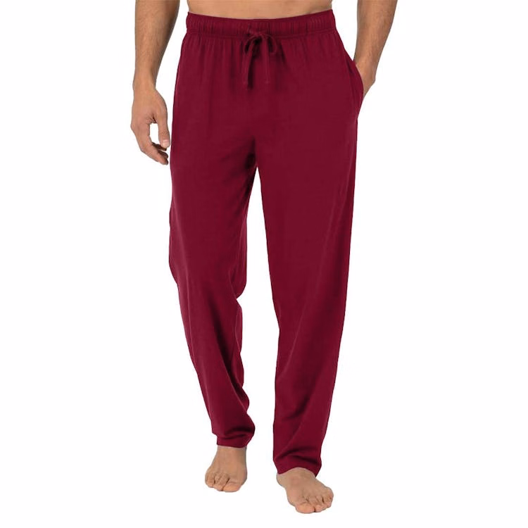 Men's Lounge Pants - Size Small-2XL Burgundy