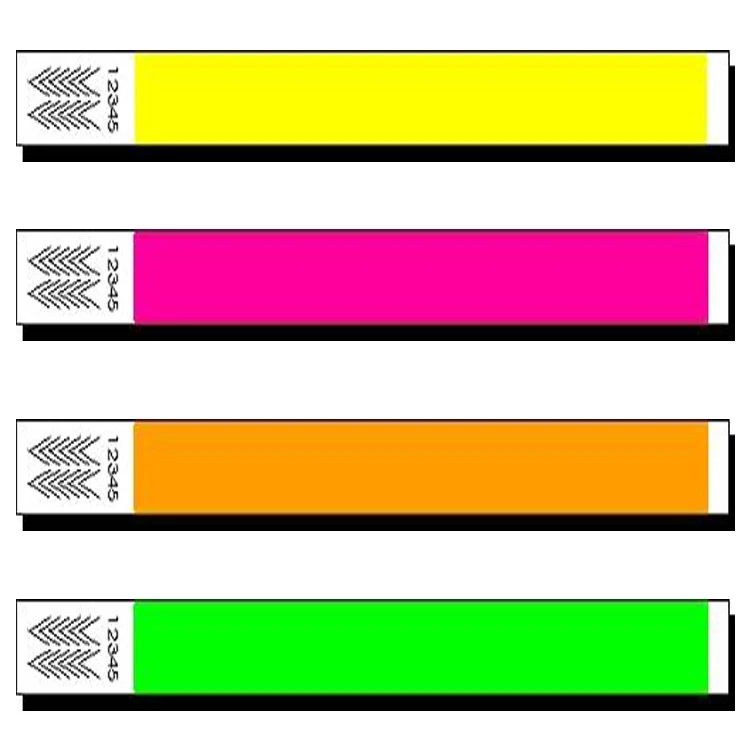 1" Tyvek Wristband - Neon - Black Light Sensitive 1