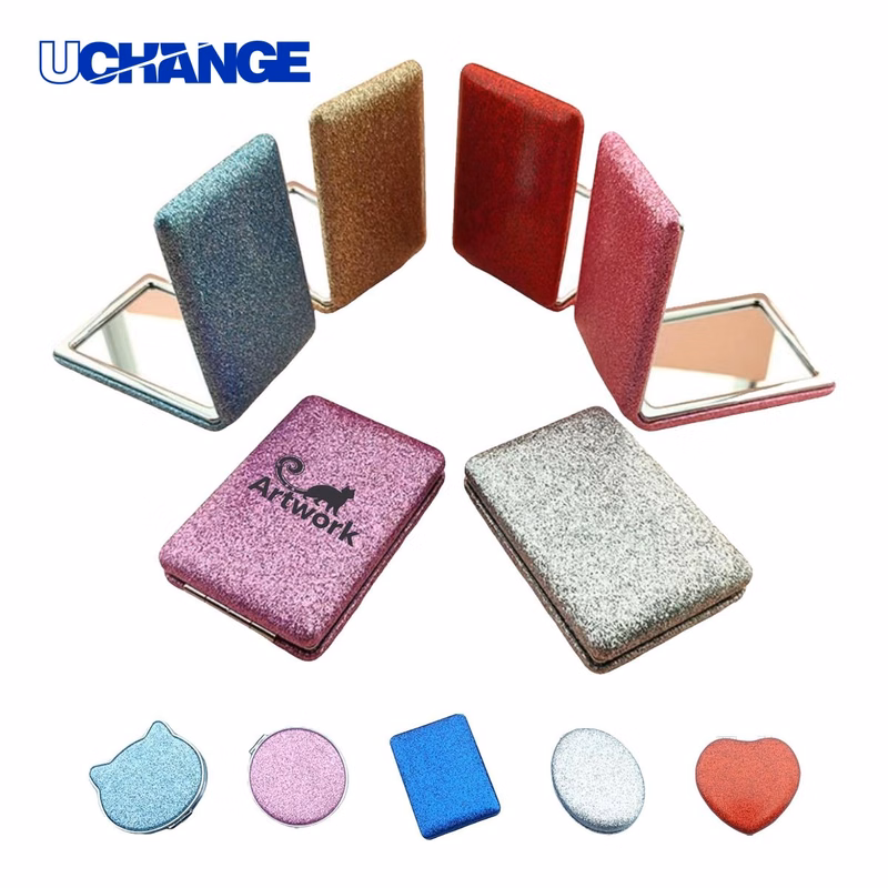 PU Leather Double Sided Makeup Mirror