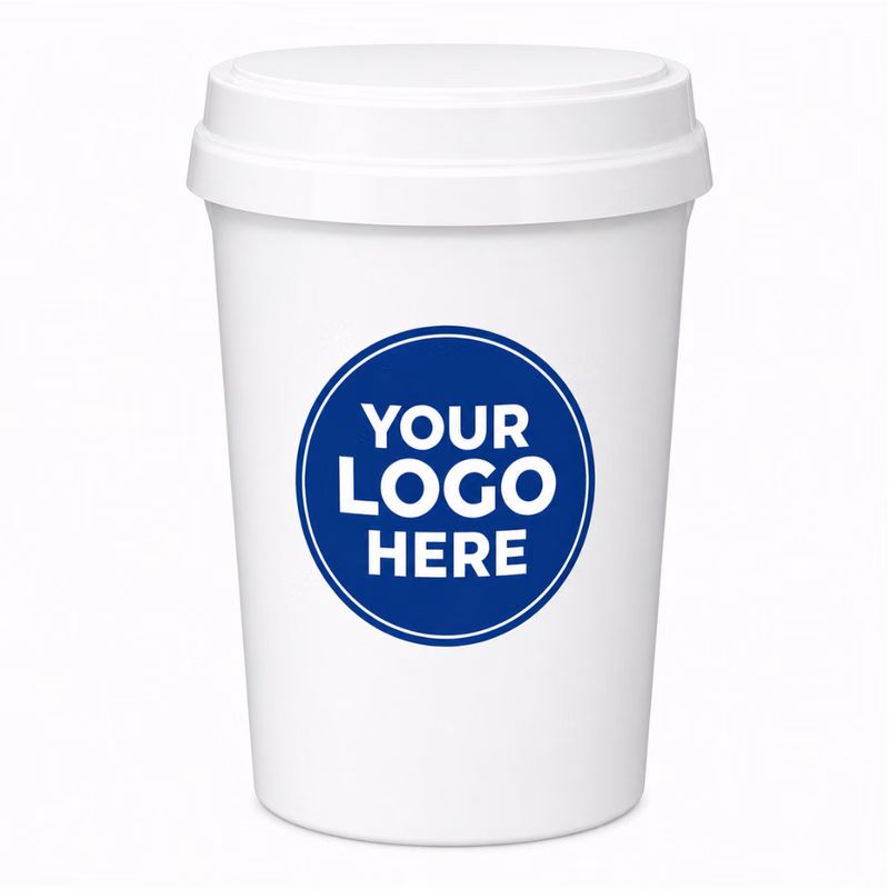 Bin Cover White With Logo 55 Gal