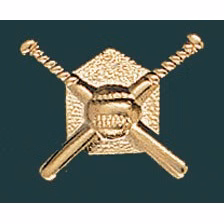 Baseball Metal Chenille Letter Insignia Pin