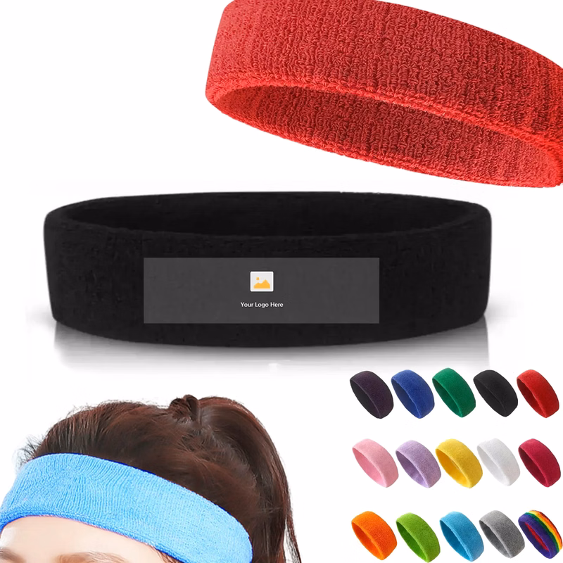 MOQ 20PCS Workout Sweatbands For Women Head Sport Hair Bands
