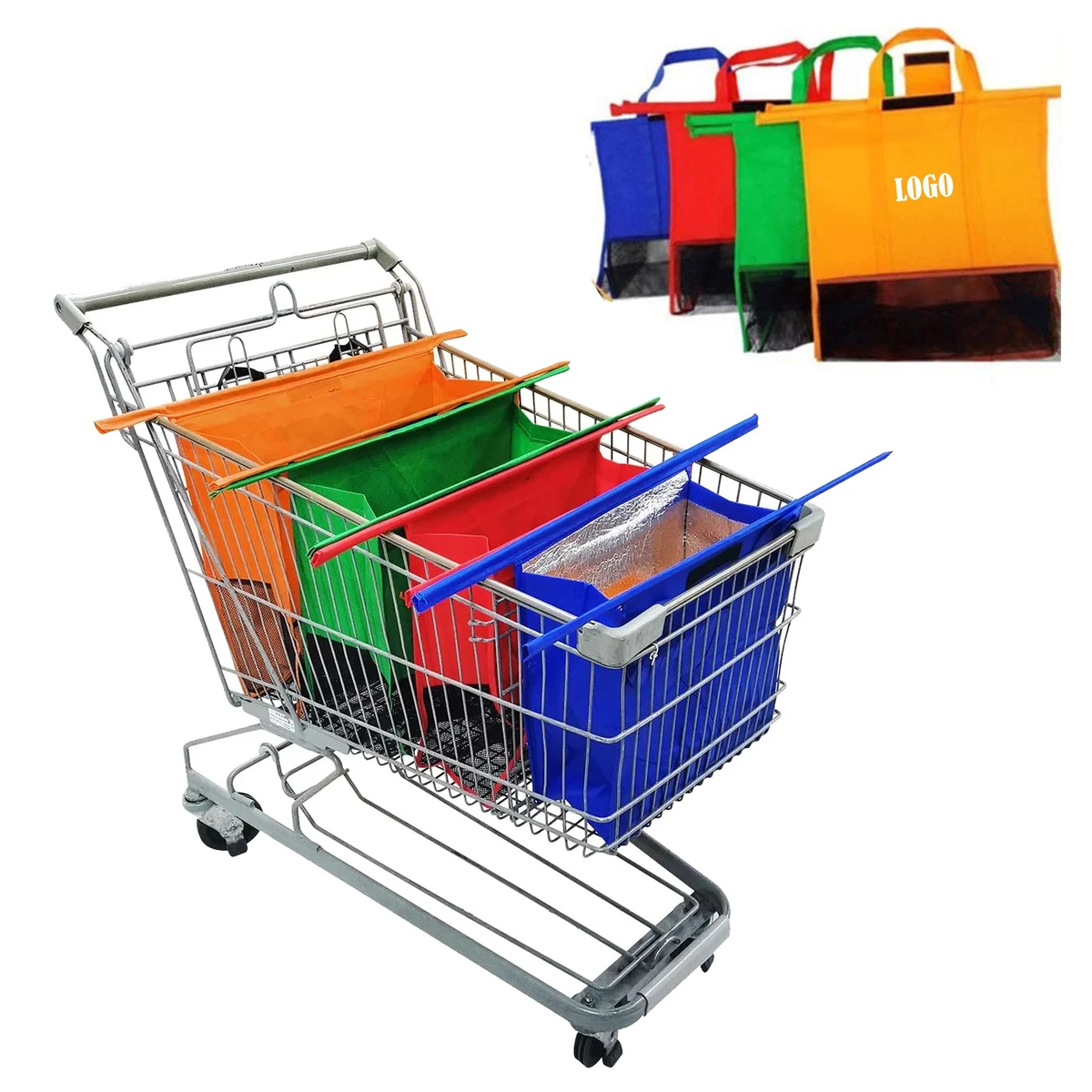 4PCS Shopping Cart Bag Set 1