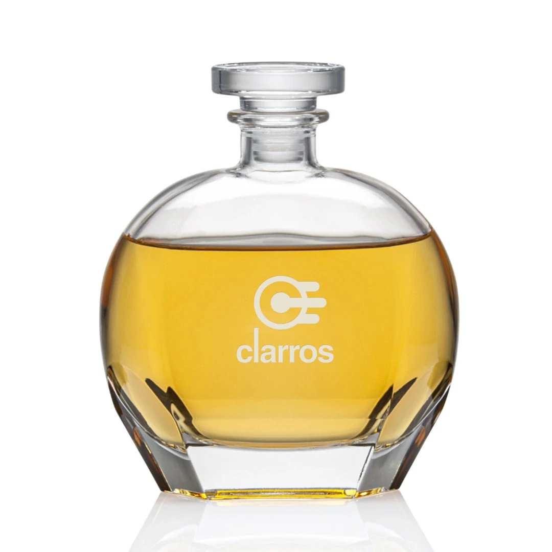 Belfast Decanter & Lid, custom glassware with logo imprint 1