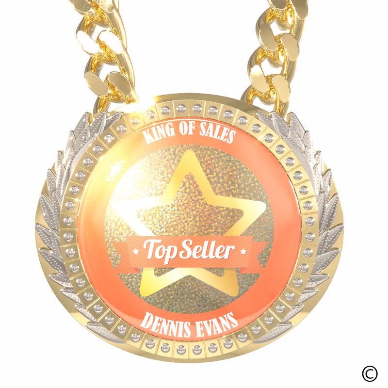 Express Vibraprint® Presidential Champ Chain w/ Chain