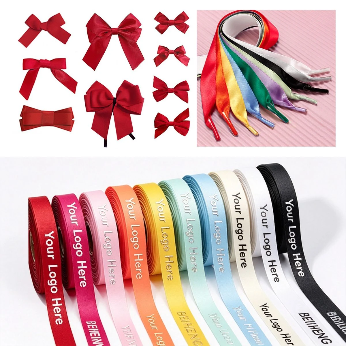 Personalized 100 Yards Sustainable Satin Ribbon for Gift 1