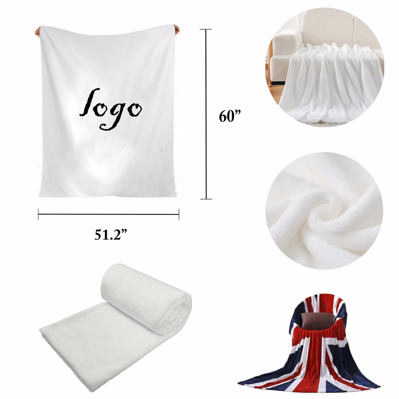 MOQ10 280 gsm Fleece Blanket Flannel Plush