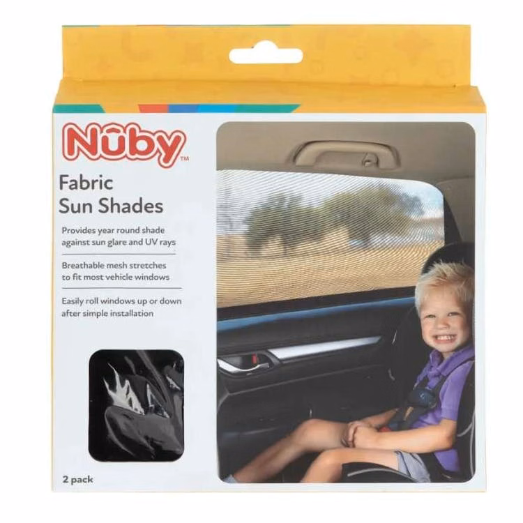 Nuby Fabric Sun Shades - 2 Pack
