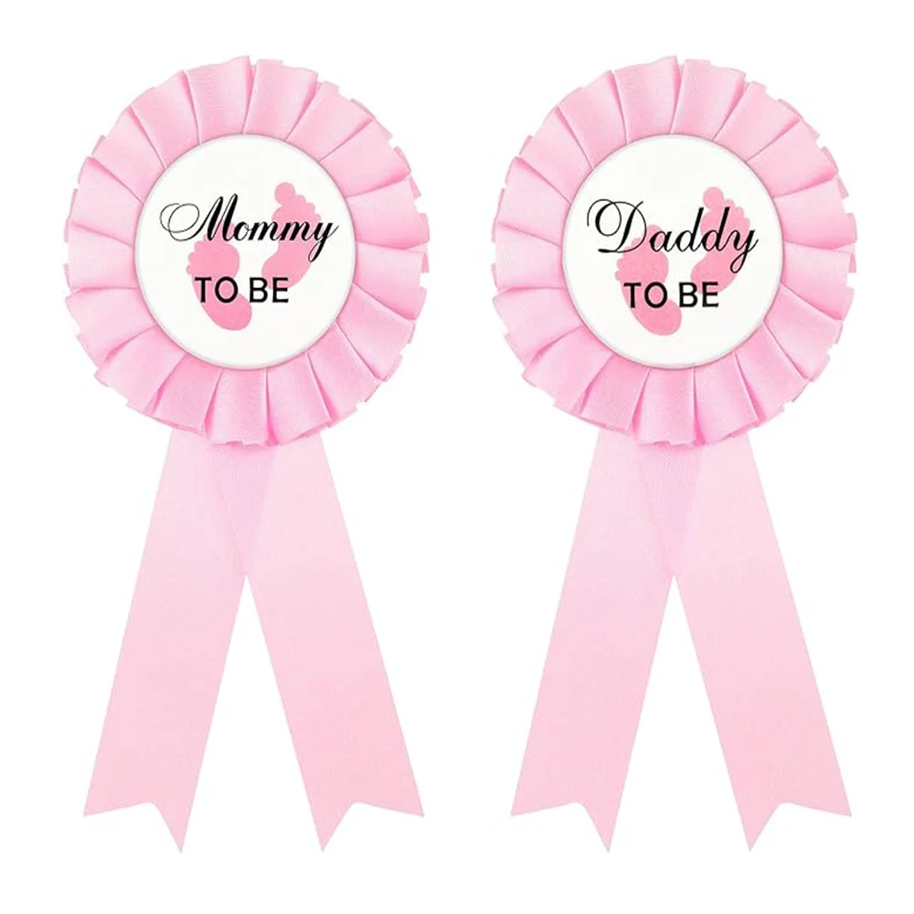 Gender Keeper Rosette Buttons With Ribbon Decorations 1