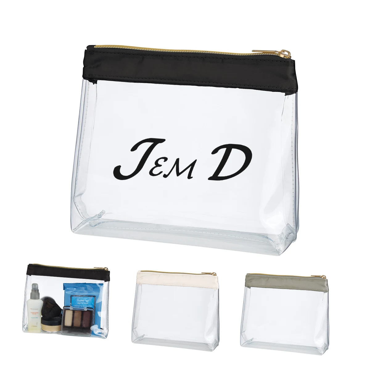 Satin Clear Cosmetic Bag 1