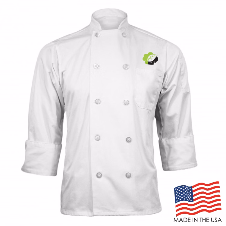 Classic Chef Coat with Long Sleeves (FULL COLOR LOGO)