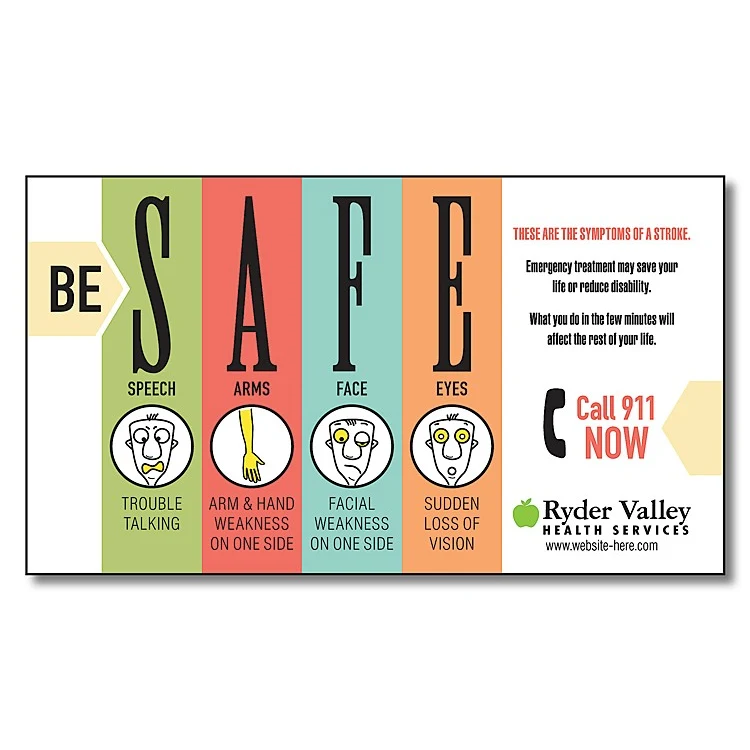 Health Business Card Magnet - 3.5x2 (Square Corners) - 25 mil. 1