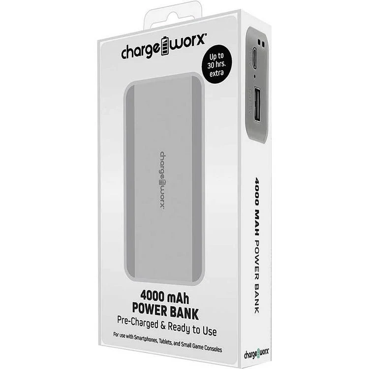 4000 mAh Power Banks - Silver Pre-Charged 1