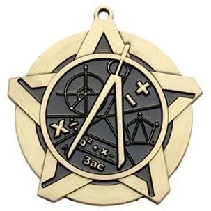 Math Super Star Medal 2-1/4" 1