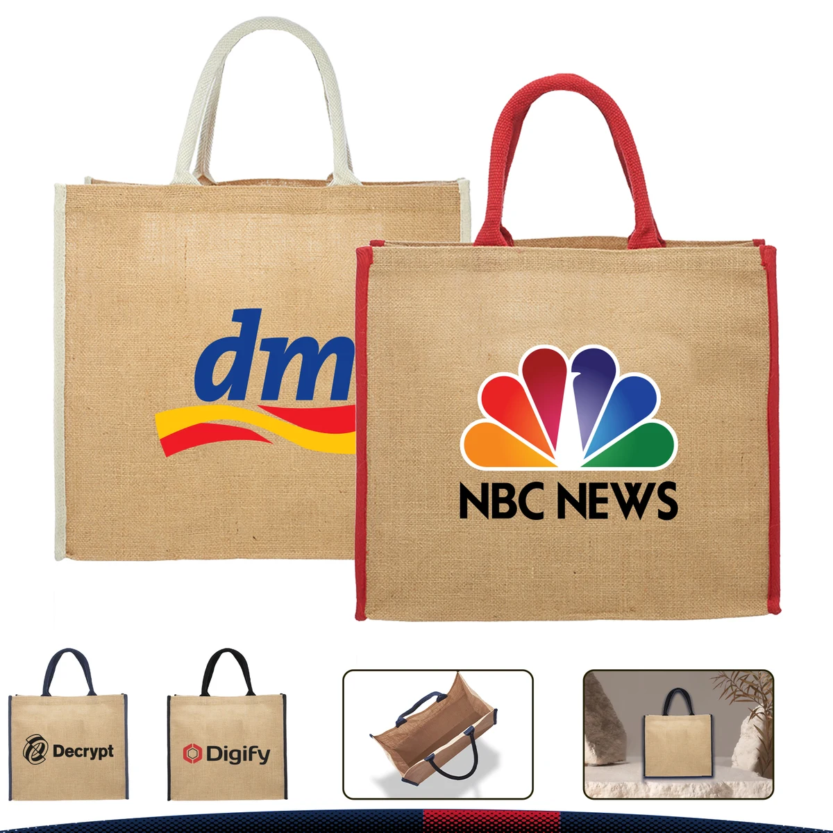 Maris Jute Tote Bag, custom tote bag with logo imprint 1