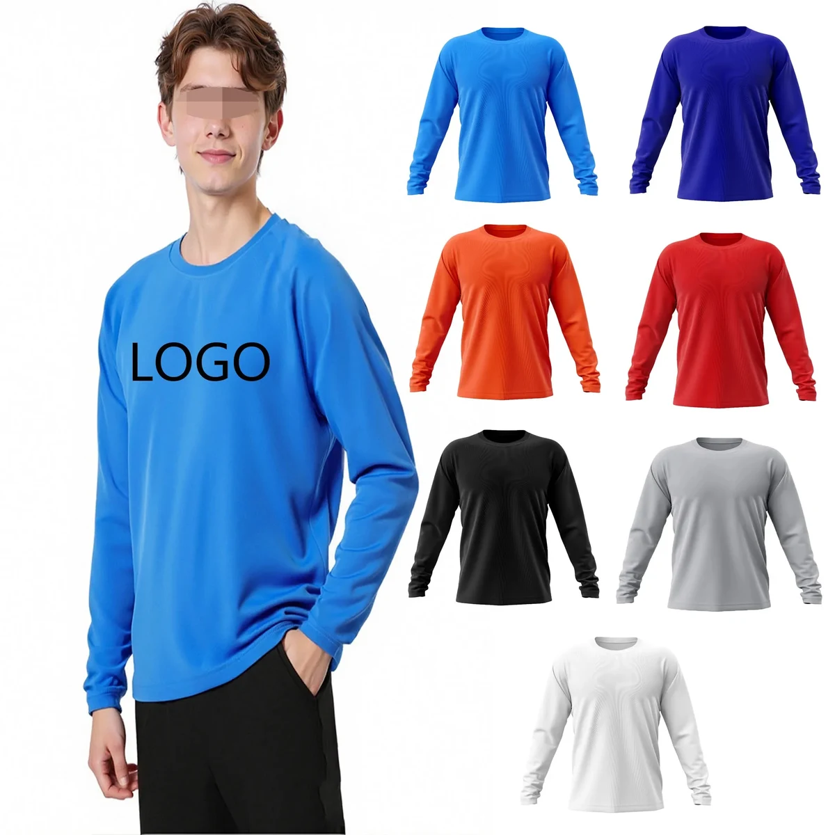 Quick-drying Long Sleeve Crew Neck Sport Shirt 1