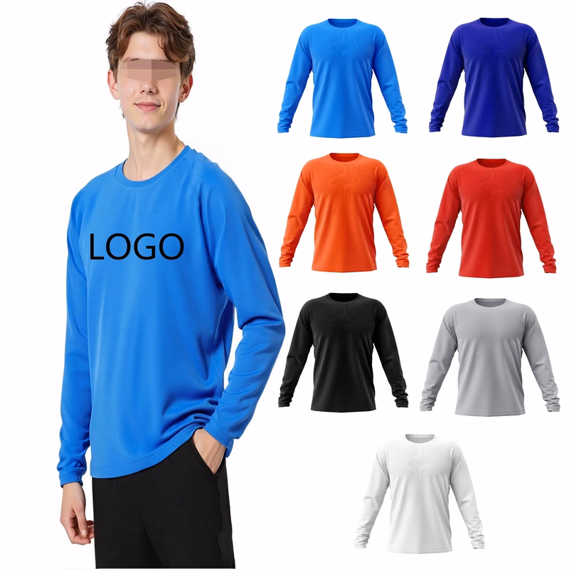 Quick-drying Long Sleeve Crew Neck Sport Shirt