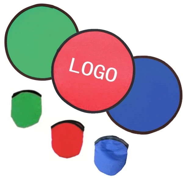 Folding Flyer Disc Hand Fan with Pouch 1