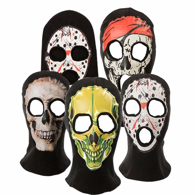 Halloween skull knit cosplay balaclava mask