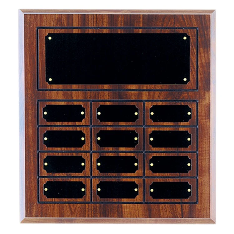 12 Plate Cherry Finish Perpetual Plaques 1