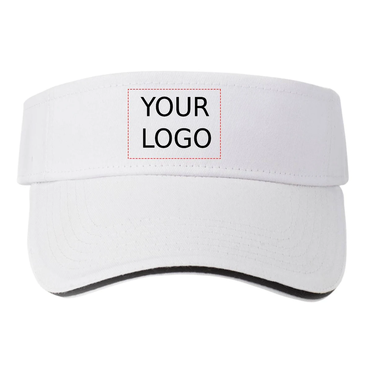 Strap Closure Cotton Sandwich Visor 1