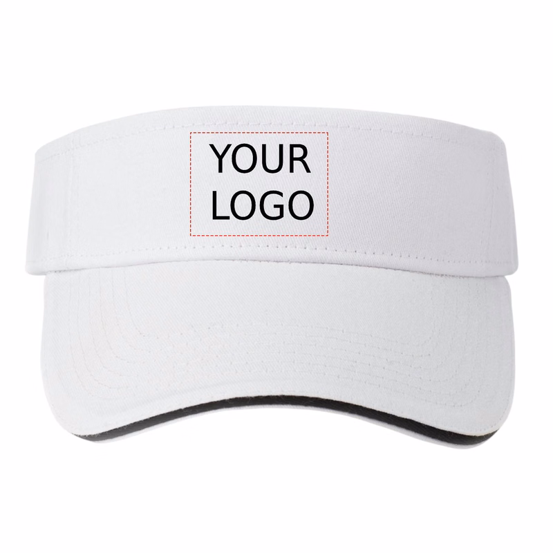 Strap Closure Cotton Sandwich Visor