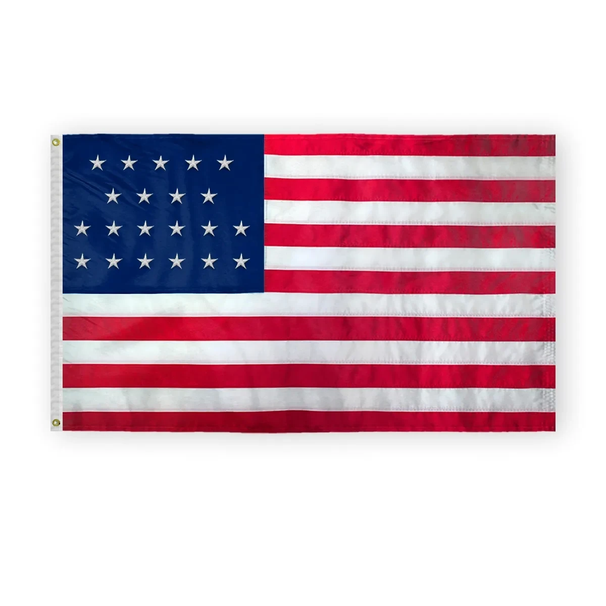 Historical US 21 Stars Flag 1