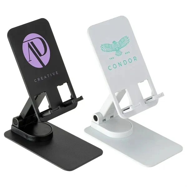Custom Foldable 360 Rotation Carbon Steel Phone Tablet Stand — Tech Professional Gift 1