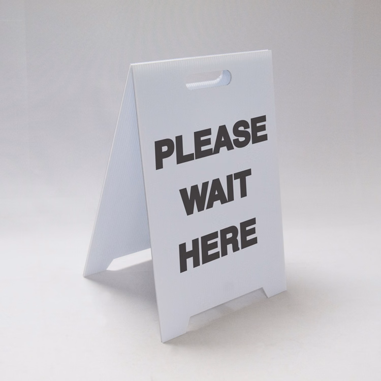 'Please Wait Here' A-Frame Sign - 12"w x 18"h