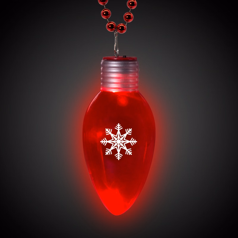LED Jumbo Christmas Bulb Necklace