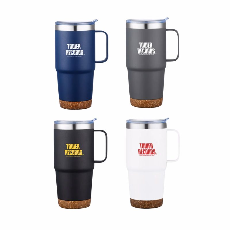 24oz Stainless Travel Mug with Cork Bottom