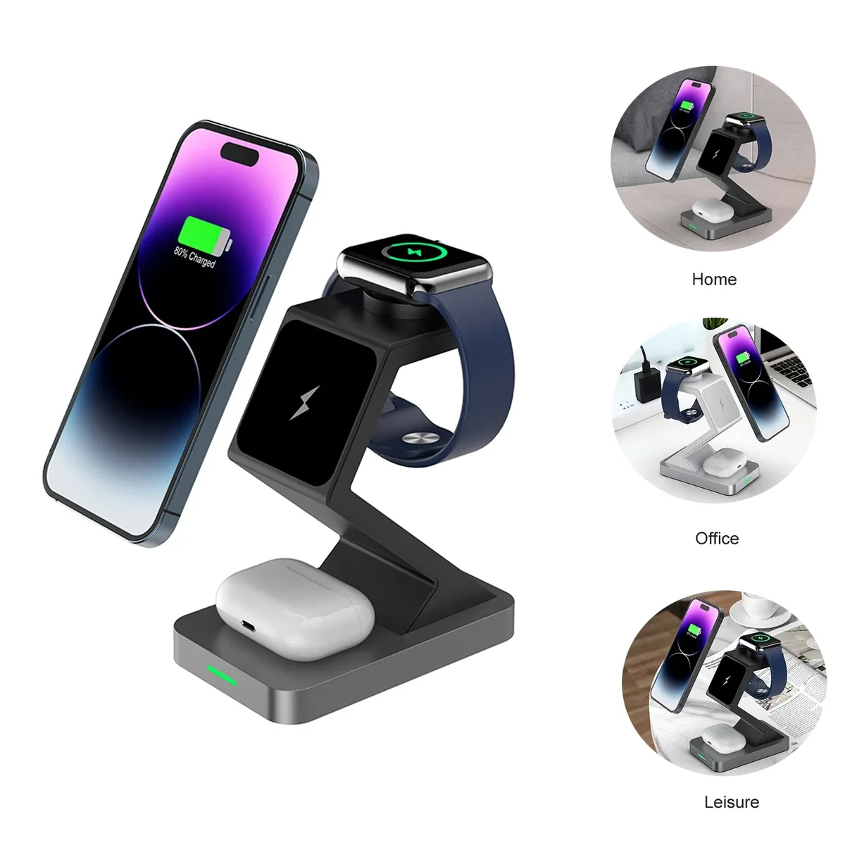 3-in-1 Wireless Mag-Safe Fast Charger Stand 1
