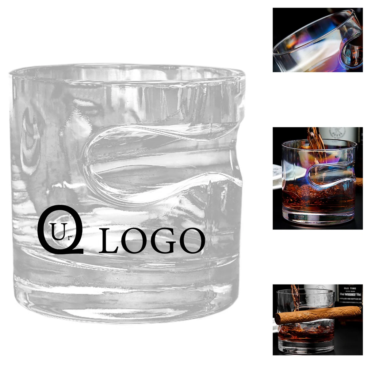 Clear Round Cigar Glass Cup 1