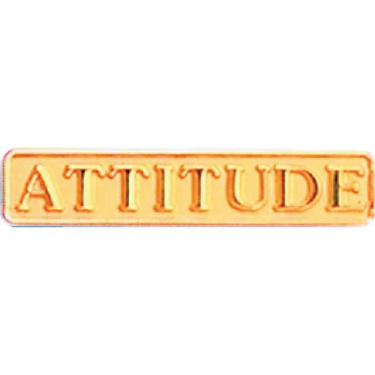 Bright Gold Attitude Service Lapel Pin 1