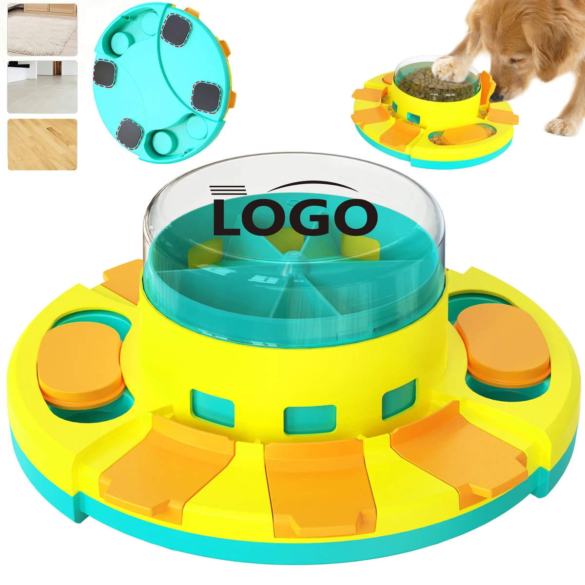 Pressing Leaking Food Pet Slow-feed Bowl 1