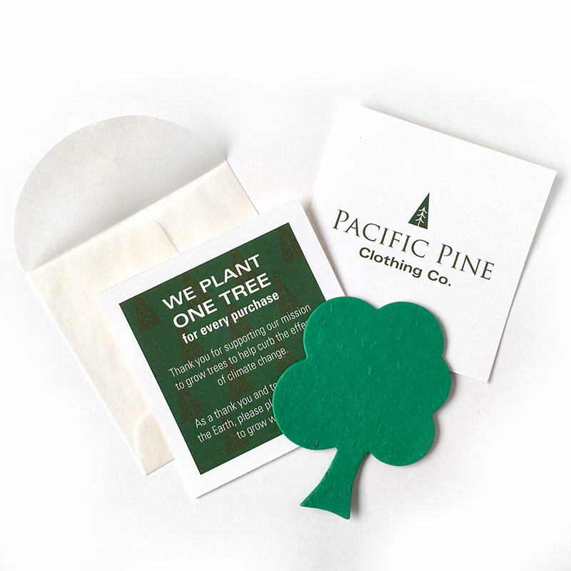 Packaged Seed Shape With Double-Sided Note