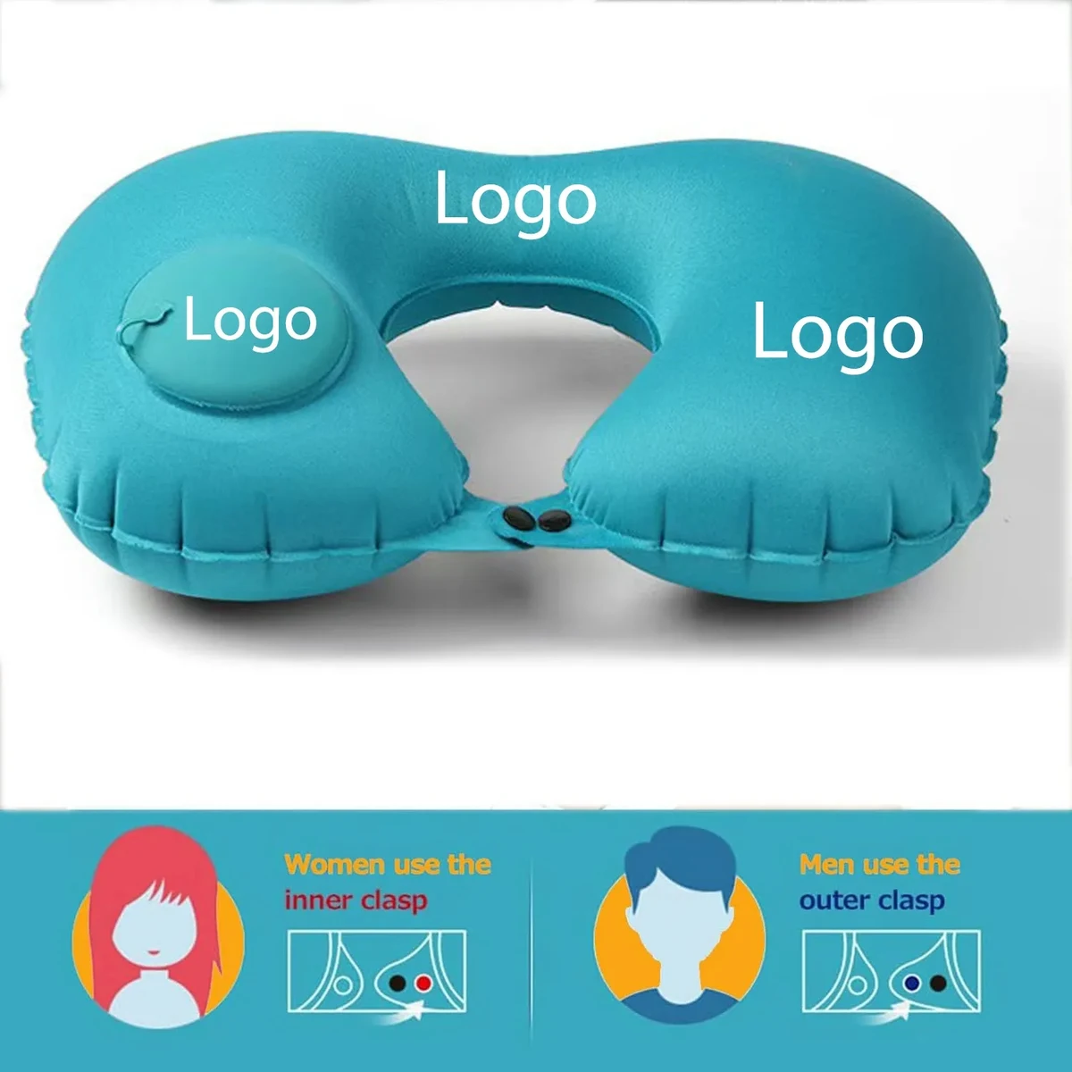 Portable Inflatable Neck Pillow U-Shaped 1