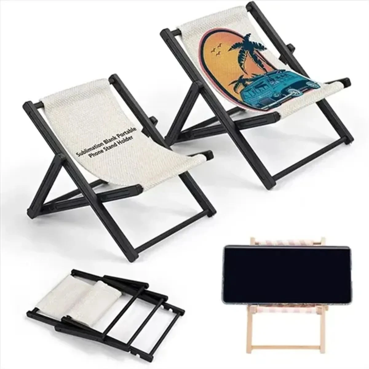 Mini Folding Chair Cell Phone Stand 1