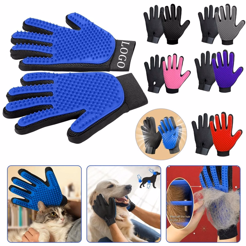 Pet Grooming Gentle Hair Removal Brush Gloves