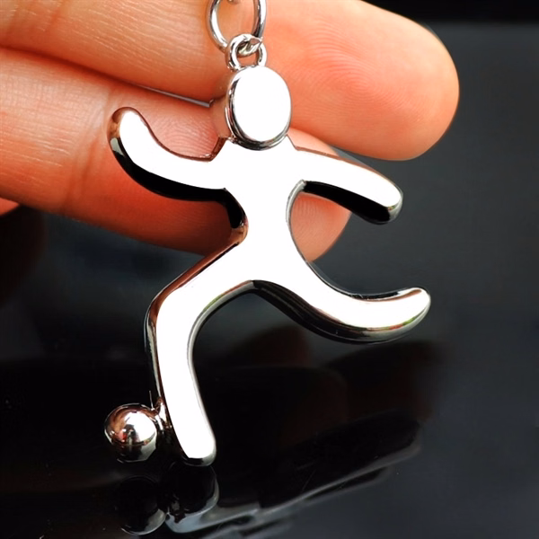 Custom Metal Soccer Player Keychain — Sports Events & Athlete Recognition