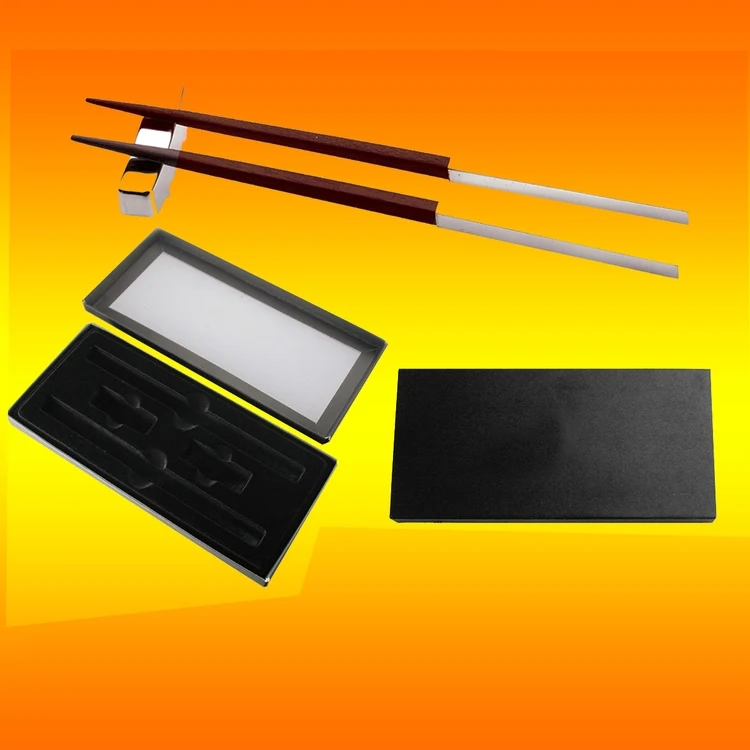 Metal/Wood Chopsticks Sets with Metal Rest 1