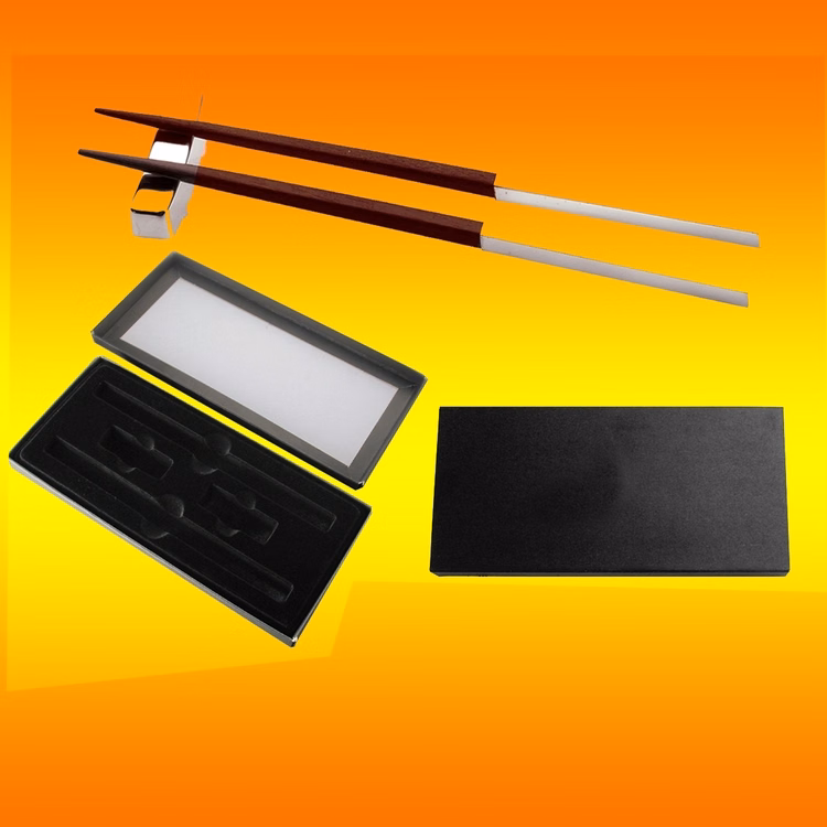 Metal/Wood Chopsticks Sets with Metal Rest