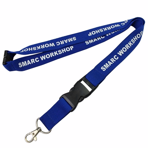 Custom 3/4" Polyester Lanyard with Break-Away Safety Release — School ID Holder
